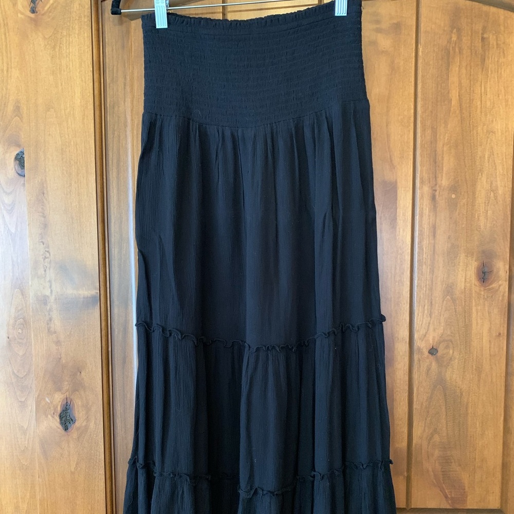 Aerie Black XS Maxi Skirt